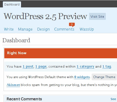 WordPress 2.5