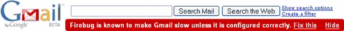 Gmail Doesn not Like Firebug