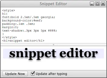 Snippet Editor